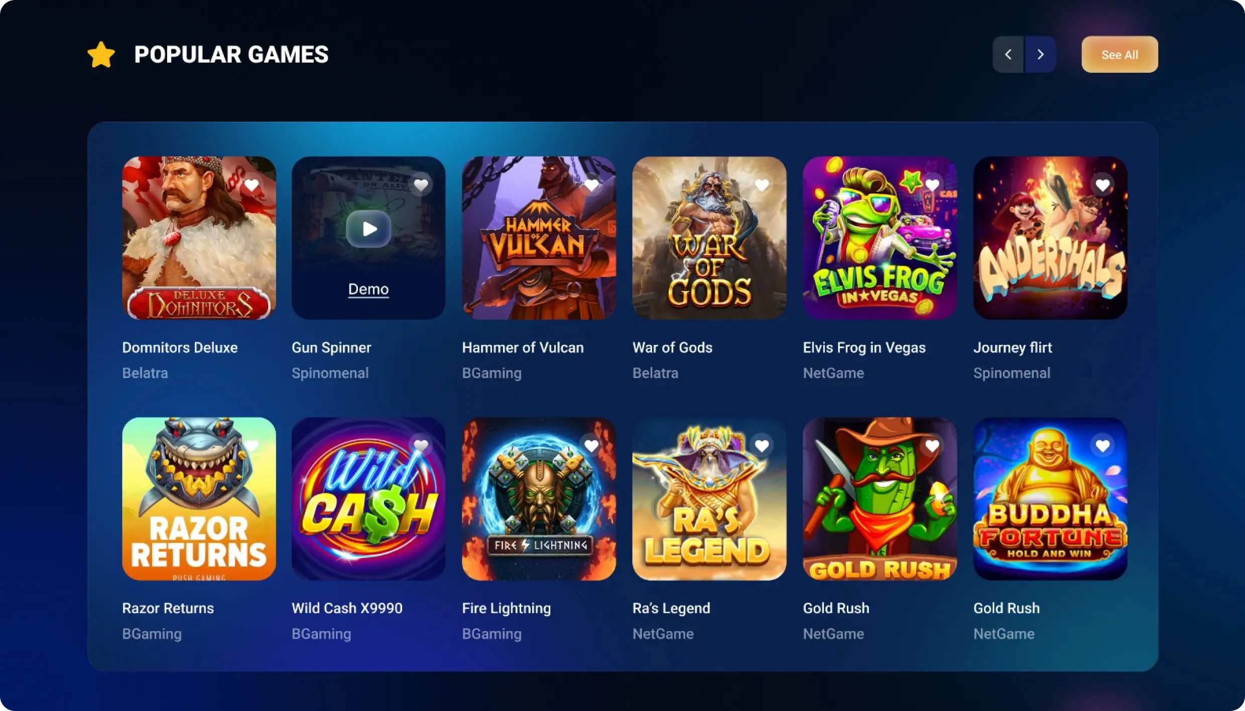AzurSlot Popular Games AzurSlot Popular Games